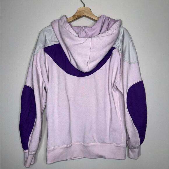 Isabel Marant Etoile Nansel Paneled Jersey/Twill Hoodie Purple/Pink Size Small - Picture 8 of 9